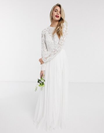 ASOS EDITION Elizabeth beaded bodice wedding dress Ivory