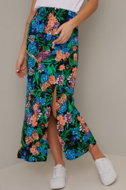 Chi Chi Bettie Floral Skirt Black Multi