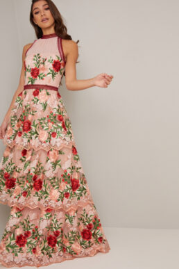 Chi Chi Rosaleen Floral Maxi Dress Pink Multi