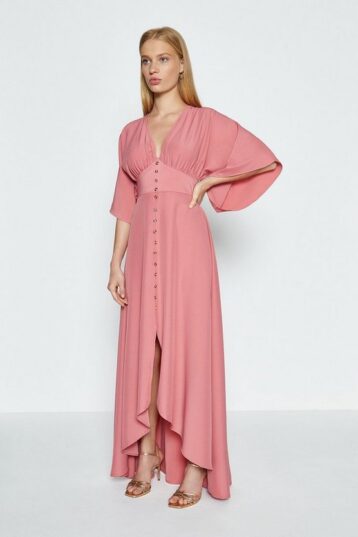 Coast Angel Sleeve Maxi Dress Pink Blush