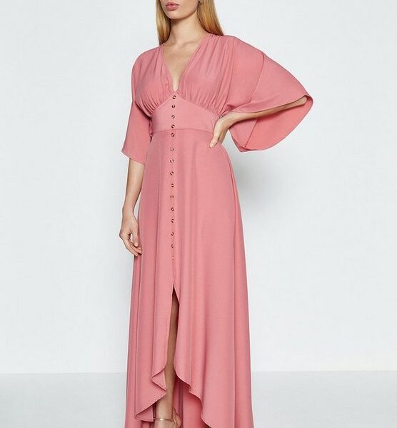 long angel sleeve dress
