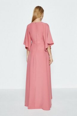 Coast Angel Sleeve Maxi Dress Pink Blush