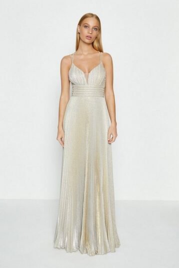 Coast Strap Detail Maxi Dress Gold