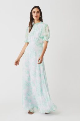 Ghost Alicia Maxi Dress Hibiscus Meadow Green
