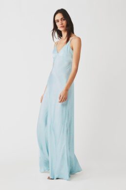 Ghost Primrose Slip Maxi Dress Dulcie Ditsy Sky Blue