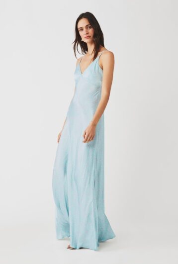 Ghost Primrose Slip Maxi Dress Dulcie Ditsy Sky Blue