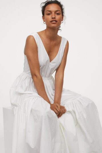 long white dress h&m