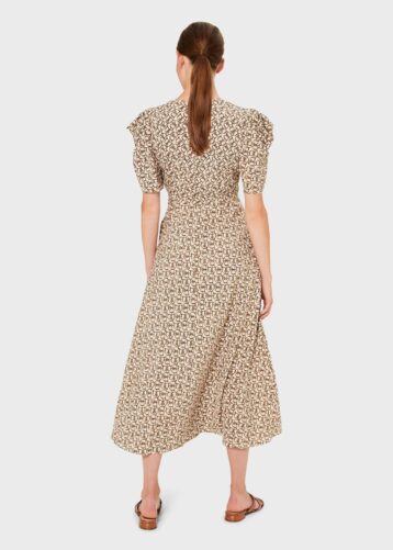 Hobbs Charlie Print A-Line Dress, Ivory/Multi - Image 2