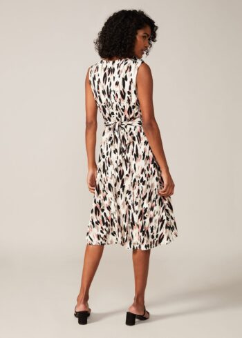 Phase Eight Layla Print Dress, Multi/White - Image 2