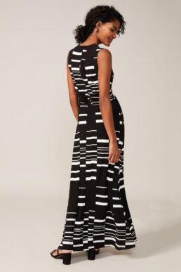 Phase Eight Willow Print Maxi Dress Black White
