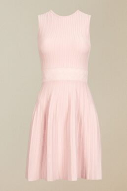 Ted Baker BALIEEY Sleeveless knitted skater dress Light Baby Pink Blush
