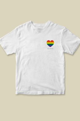 Ted Baker BOWHART Rainbow heart cotton charity T-shirt White