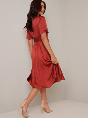 Chi Chi Jaslene Dress, Orange - Image 2