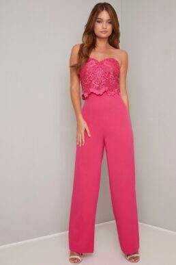 Chi Chi Otay Lace Jumpsuit Pink