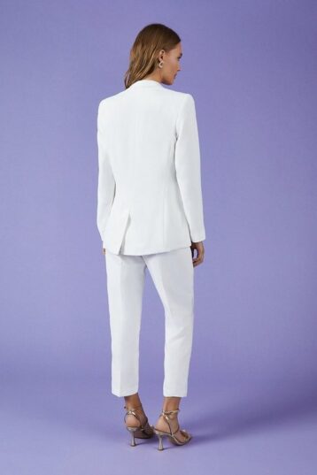 Coast Tux Jacket, Cream/White - Image 2