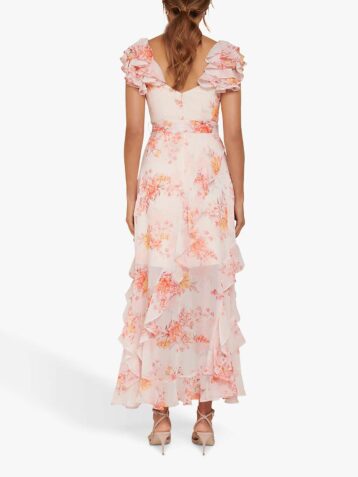 Forever New Ellery Ruffle Detail Floral Maxi Dress, Canyon Sunset/Pink Multi - Image 2
