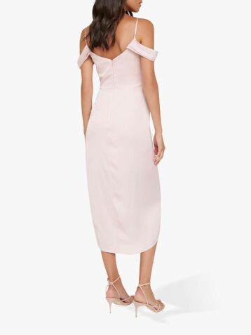 Forever New Hadley Midi Waterfall Dress, Blush/Light Pink - Image 2