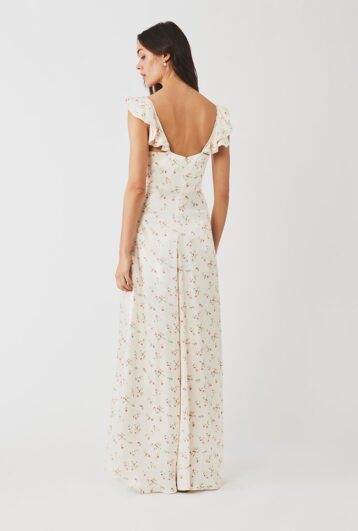 Ghost Dahlia Dress Dakohta Maxi Bridesmaid Dress Ditsy, Ivory/Pink - Image 2
