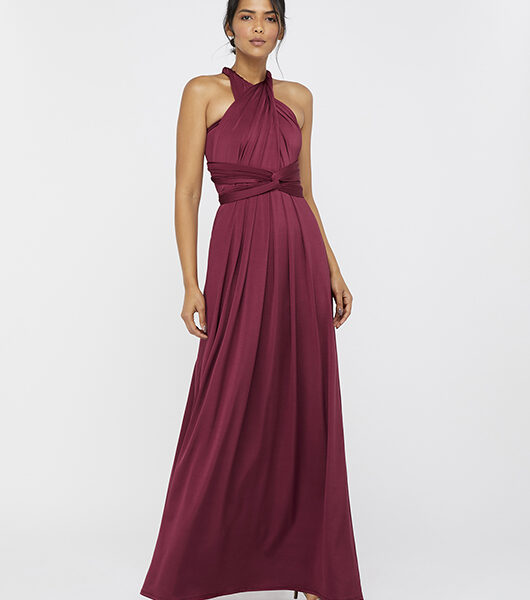 multi tie bridesmaid dress