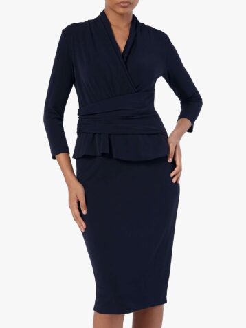 The Fold Arlington Dress Navy