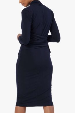 The Fold Arlington Dress Navy