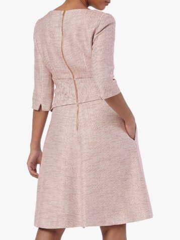 The Fold Camelot Tweed Dress, Pink/Blush - Image 2