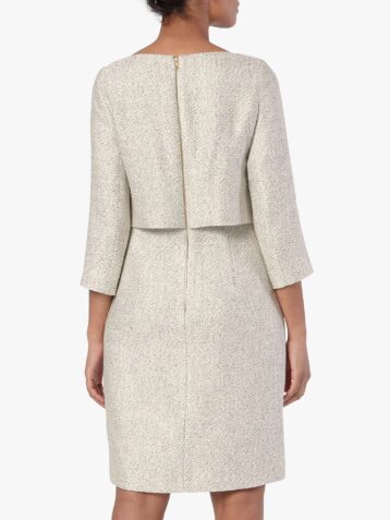 The Fold Northcote Tweed Dress, White - Image 2