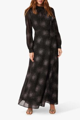 Phase Eight Melina Embellished Maxi Dress Black Rose Gold