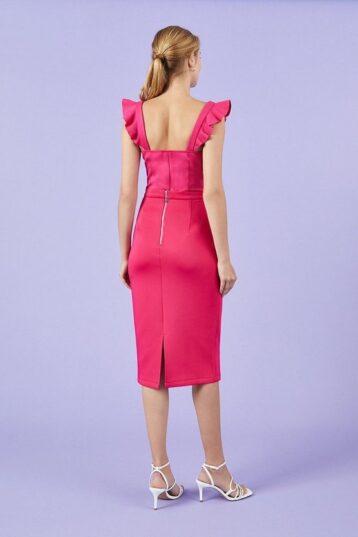 Coast Scuba Bodycon Skirt, Pink - Image 2
