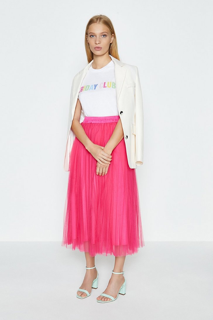 Friday Club Front Print T-Shirt