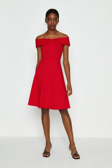 Coast Bardot Skater Dress Red