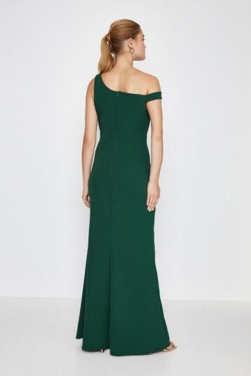 Coast Shoulder Bow Maxi Dress Green