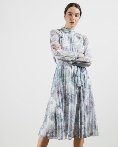 Ted baker pleated midi dress sale