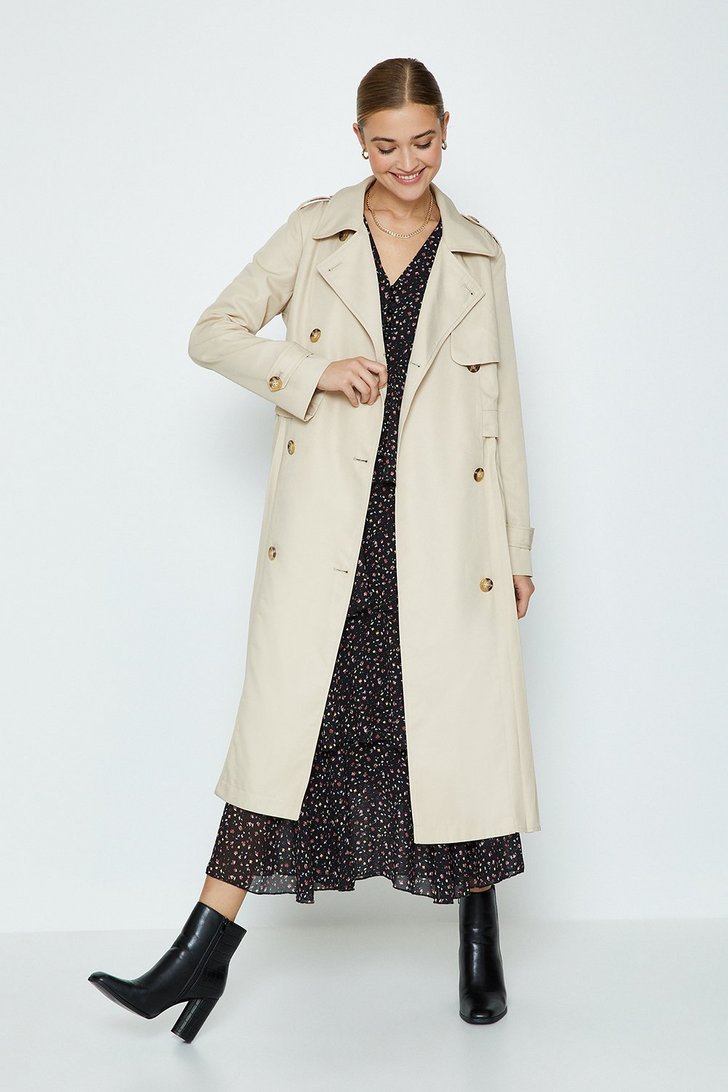 Pleated Trench Coat