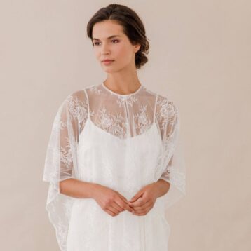 Bridal lace wedding wrap, Ivory