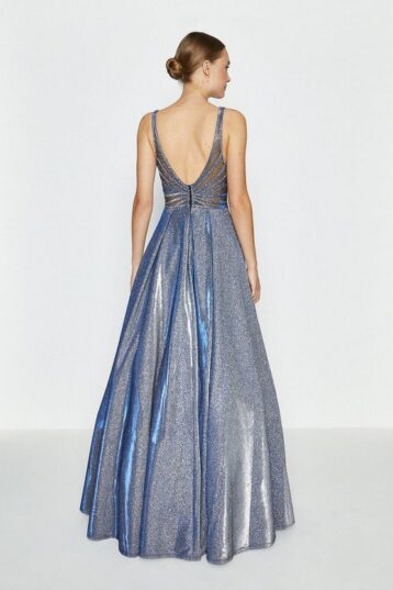 Coast Hotfix Back Maxi Dress, Navy Blue - Image 2