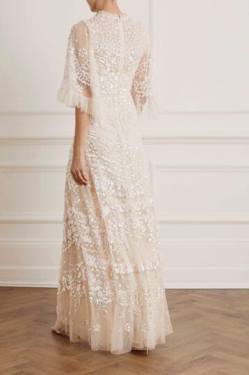 Needle & Thread Anais Sequin Gown, Ivory