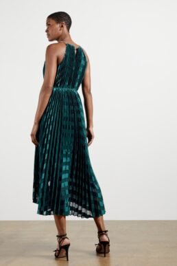 Ted Baker SASSKI Pleated maxi dress Green