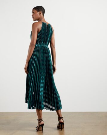 Ted Baker SASSKI Pleated maxi dress Green