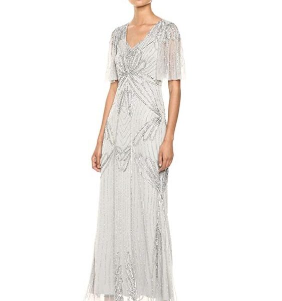 adrianna papell bridal silver