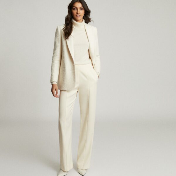 tailored white trousers