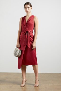 Ted Baker CHRISEY Fixed wrap midi dress Red