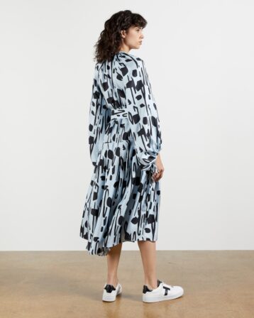 Ted Baker LEPPIEY Silk Splodge Midaxi, Blue/Black - Image 2