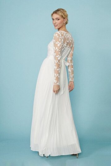 Coast Embroidered Long Sleeve Maxi Dress Ivory