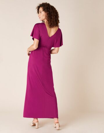 Monsoon Jessica slinky jersey maxi dress red/pink - Image 2