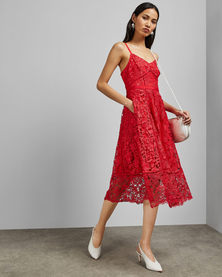 VALENS Mixed lace midi dress £299 £161