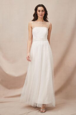 Phase Eight Genova Beaded Wedding Dress Ivory