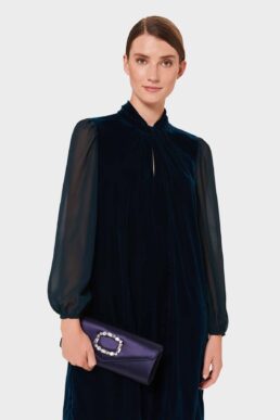 Hobbs Jewel Evie Clutch Navy Blue