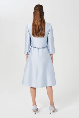 Hobbs Marcella Silk Wool Jacket Light Blue