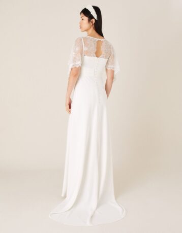 Monsoon Linda lace angel sleeve bridal dress ivory - Image 2